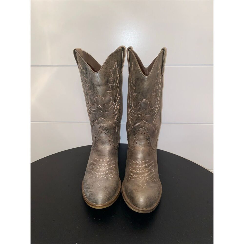XAPPEAL WOMENS TWAIN WESTERN COW-GIRL FAUX LEATHER BOOT Size 6.5